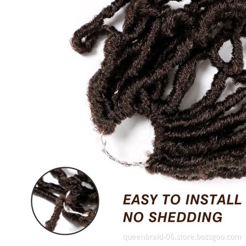Wavy Faux Locs Crochet Hair For Black Women 21 Strands Crochet Hair Extensions 18 Inches Soft Nu locs Hair Products
